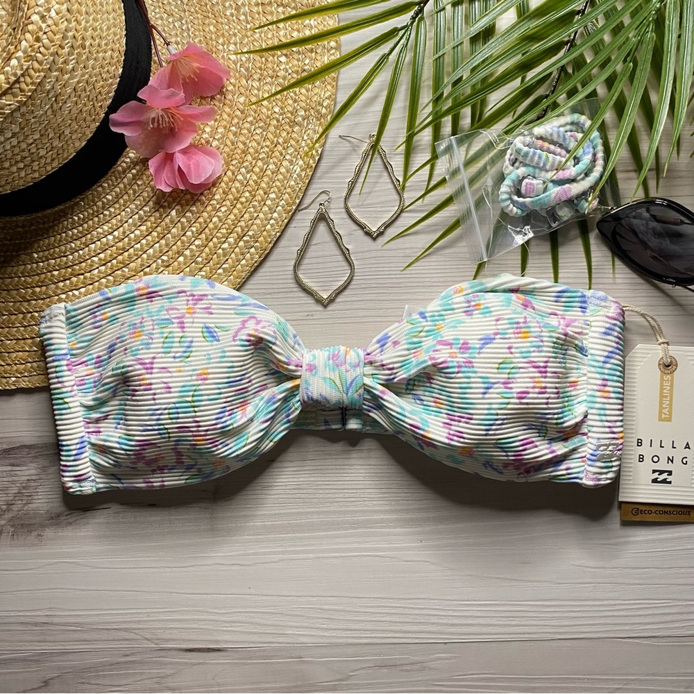 Billabong 🍍 Tanlines Floral Bandeau Bikini Top 👙🌴